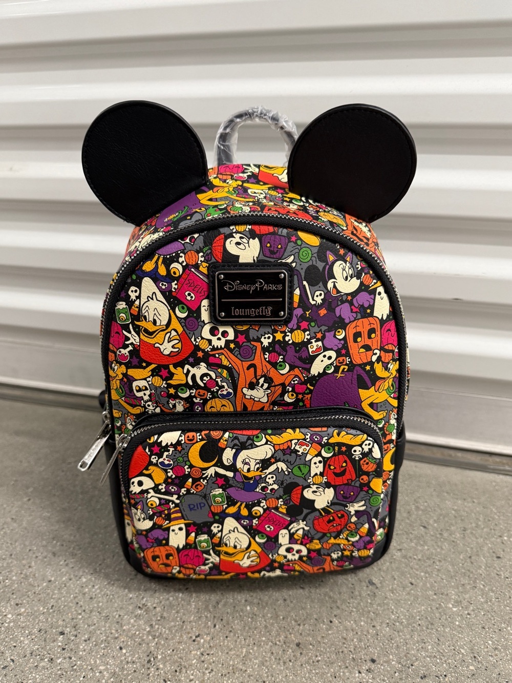 NWT Disney Mickey Mouse Allover Character Mini Backpack Mickey Ears Loungefly